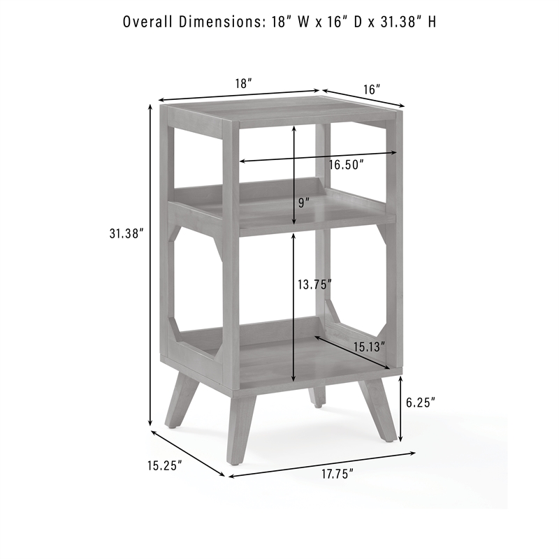 Crosley Furniture Asheville Record Player Stand in Walnut