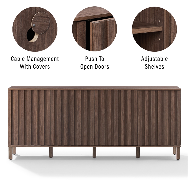 Crosley Furniture Marlowe Sideboard in Walnut
