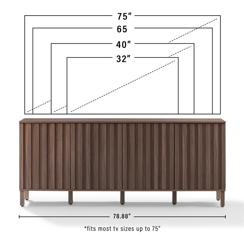 Crosley Furniture Marlowe Sideboard in Walnut