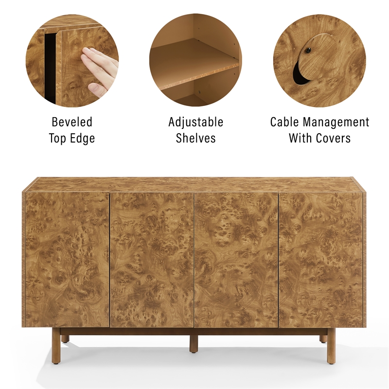 Crosley Furniture Levi Sideboard in Maple