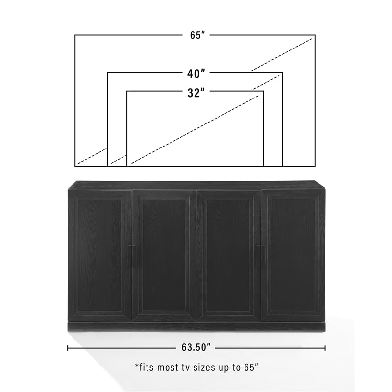 Crosley Furniture Essen Sideboard in Black