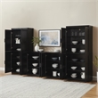 Crosley Furniture Essen 3-Piece Sideboard And Pantry Set in Black