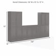Crosley Furniture Essen 3-Piece Sideboard And Glass Door Pantry Set in Black