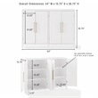 Crosley Furniture Roarke 3-Piece Sideboard & Pantry Set in White