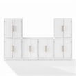 Crosley Furniture Roarke 3-Piece Sideboard & Pantry Set in White