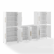 Crosley Furniture Roarke 3-Piece Sideboard & Pantry Set in White