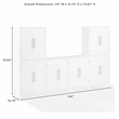 Crosley Furniture Roarke 3-Piece Sideboard & Pantry Set in White