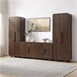 Crosley Furniture Millie 3-Piece Sideboard And Pantry Set in Brown