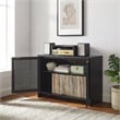 Crosley Furniture Kenji Record Storage Media Console in Black