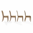 Crosley Furniture Katia 4-Piece Cane-Back Dining Chair Set in Driftwood