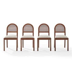 Crosley Furniture Kennedy 4-Piece Dining Chair Set in Walnut