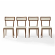 Crosley Furniture Alessia 4-Piece Dining Chair Set in Brown