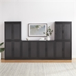 Crosley Furniture Essen 3-Piece Entertainment Center in Black