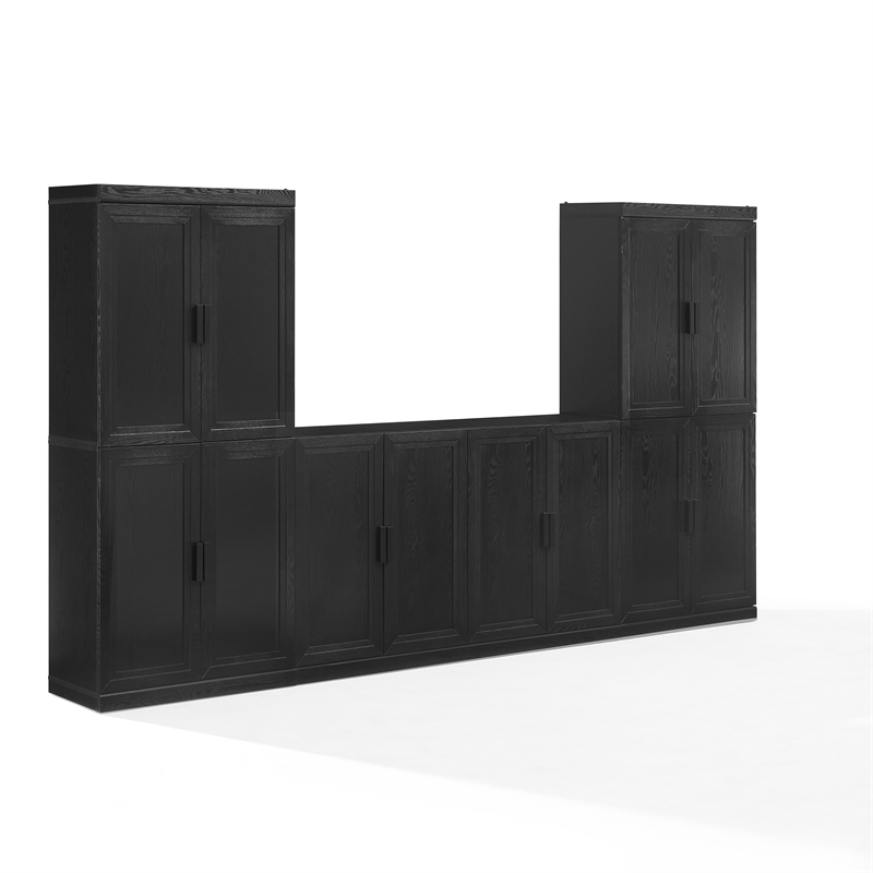 Crosley Furniture Essen 3-Piece Entertainment Center in Black