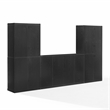 Crosley Furniture Essen 3-Piece Entertainment Center in Black