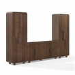 Crosley Furniture Millie 3-Piece  Entertainment Center in Brown