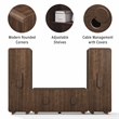 Crosley Furniture Millie 3-Piece  Entertainment Center in Brown