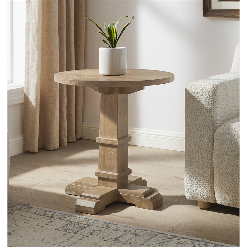 Crosley Furniture Joanna Side Table in Rustic Brown
