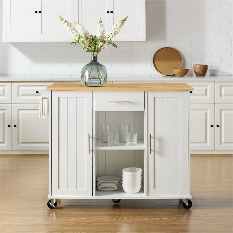 Crosley Furniture Stella Kitchen Cart in White