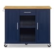 Crosley Furniture Stella Kitchen Cart in Navy