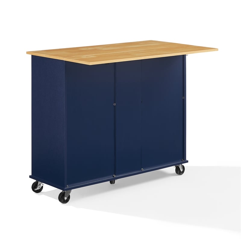 Crosley Furniture Stella Kitchen Cart in Navy