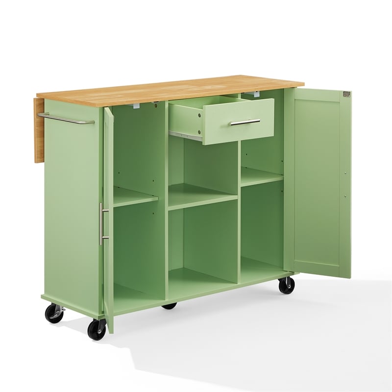 Crosley Furniture Stella Kitchen Cart in Mint