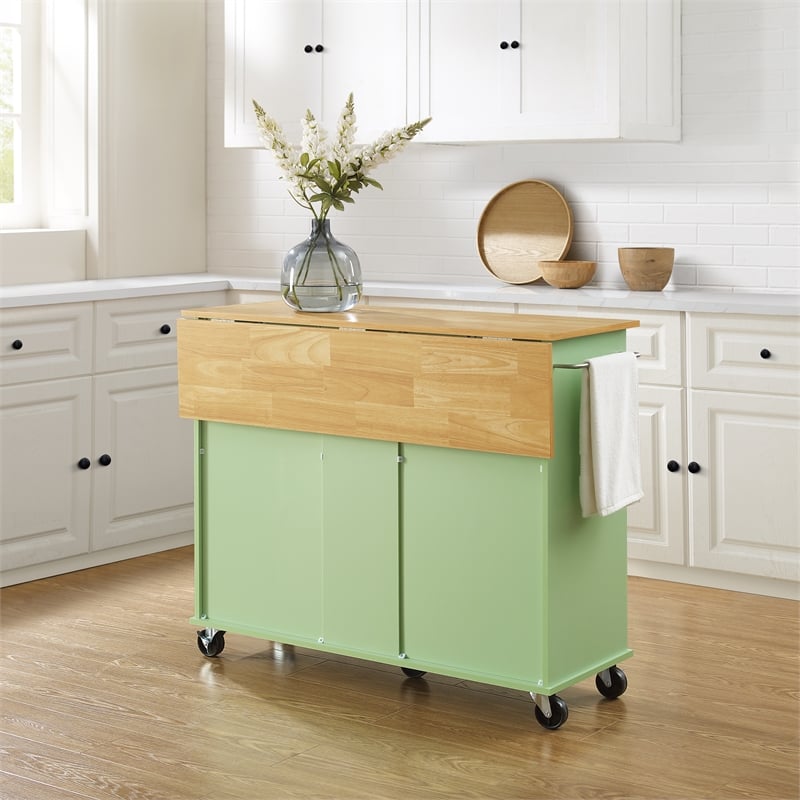 Crosley Furniture Stella Kitchen Cart in Mint
