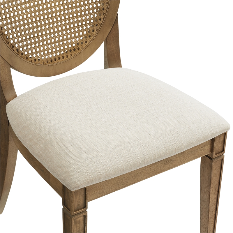 Crosley Furniture Katia 9Pc Dining Set With Cane-Back Chairs in Driftwood