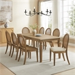 Crosley Furniture Katia 9Pc Dining Set With Cane-Back Chairs in Driftwood