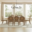 Crosley Furniture Katia 9Pc Dining Set With Cane-Back Chairs in Driftwood