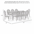 Crosley Furniture Katia 9Pc Dining Set With Cane-Back Chairs in Driftwood
