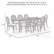 Crosley Furniture Katia 9Pc Dining Table Set For 8 Cane-Back Chairs in Driftwood