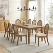 Crosley Furniture Katia 9Pc Dining Table Set For 8 Cane-Back Chairs in Driftwood