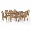 Crosley Furniture Katia 9-Pc Dining Table With Cane-Back Chairs in Driftwood