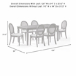 Crosley Furniture Katia 7Pc Dining Table Cane-Back Chairs in Driftwood