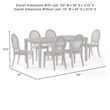 Crosley Furniture Katia 7-Piece Dining Table With Cane-Back Chairs in Driftwood