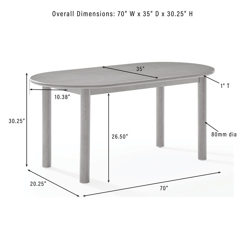 Crosley Furniture Kennedy 7-Piece Dining Table in Walnut