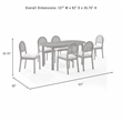 Crosley Furniture Kennedy 7-Piece Dining Table in Walnut