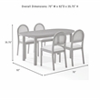 Crosley Furniture Kennedy 5-Piece Dining Table in Walnut