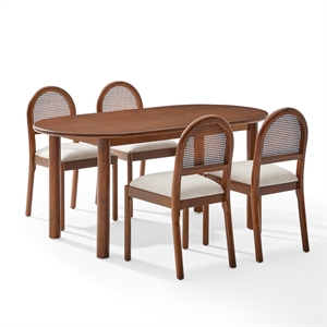 Crosley Furniture Kennedy 5-Piece Dining Table in Walnut