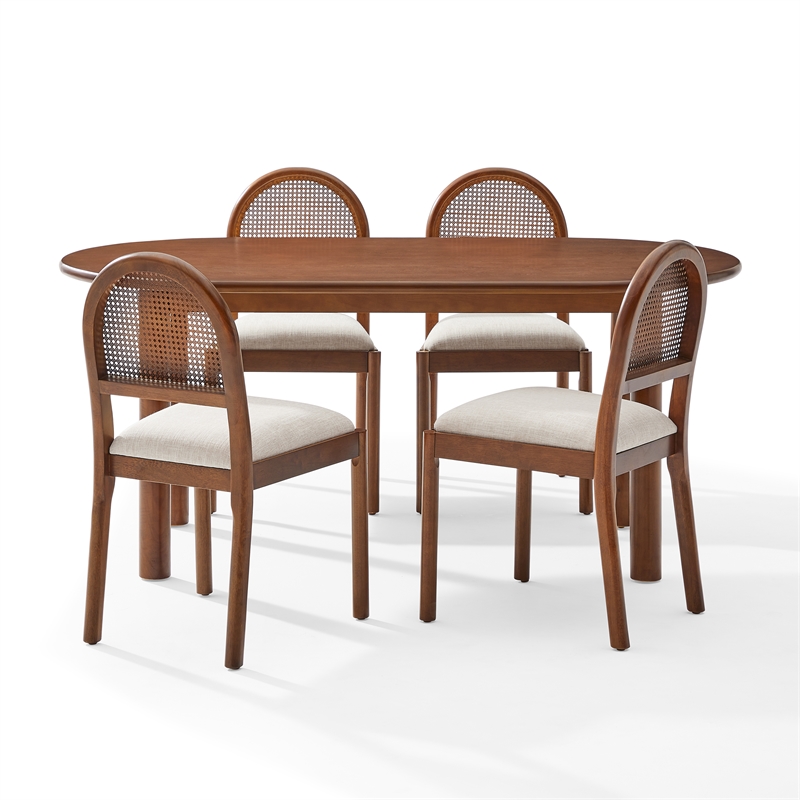Crosley Furniture Kennedy 5-Piece Dining Table in Walnut