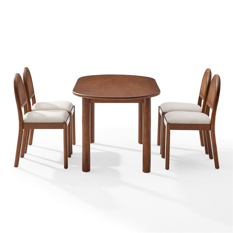 Crosley Furniture Kennedy 5-Piece Dining Table in Walnut