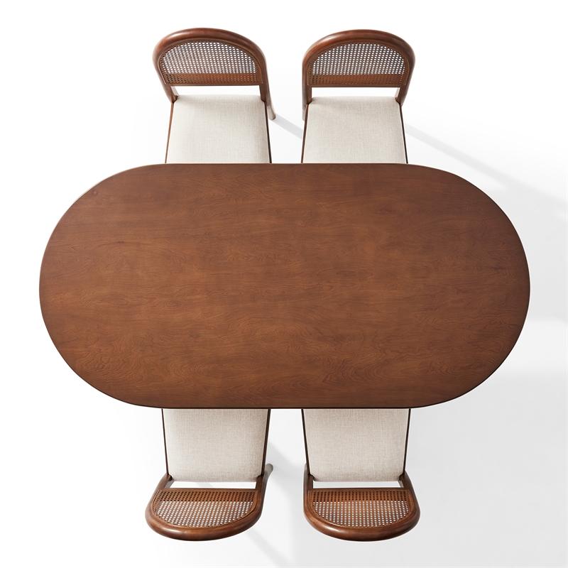 Crosley Furniture Kennedy 5-Piece Dining Table in Walnut