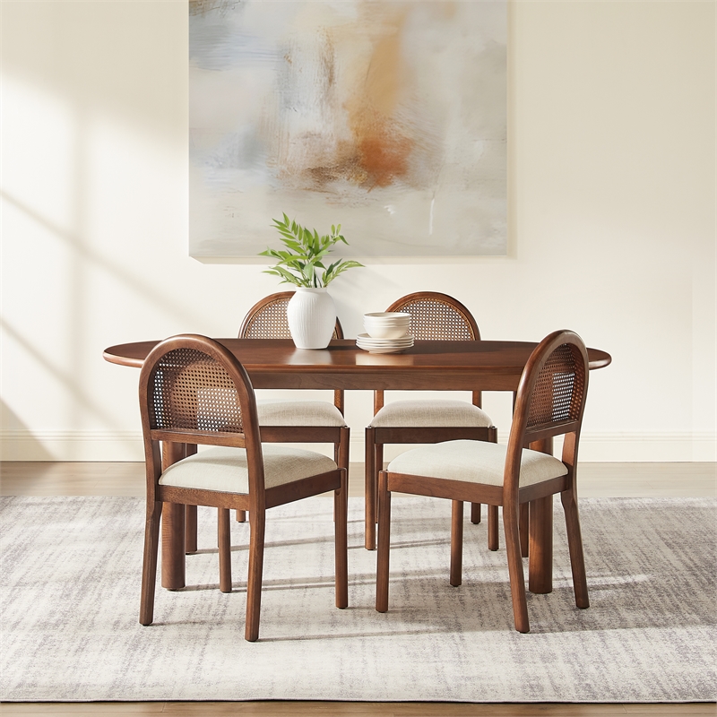 Crosley Furniture Kennedy 5-Piece Dining Table in Walnut