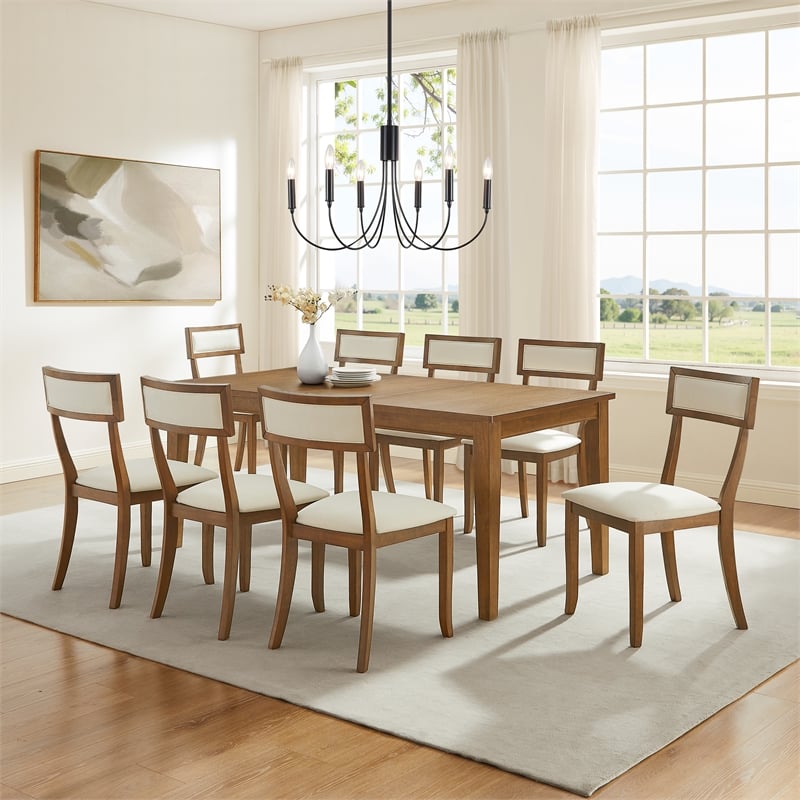 Crosley Furniture Alessia 9-Piece Dining Table in Brown