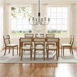 Crosley Furniture Alessia 9-Piece Dining Table in Brown