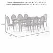 Crosley Furniture Alessia 9-Piece Dining Table in Brown