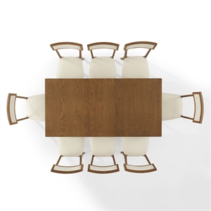 Crosley Furniture Alessia 9-Piece Dining Table in Brown