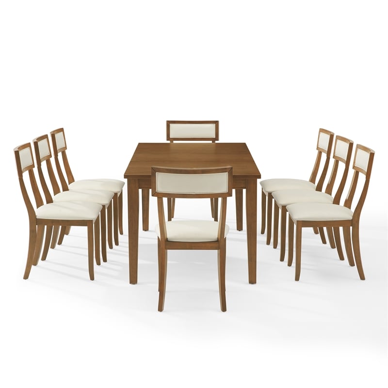 Crosley Furniture Alessia 9-Piece Dining Table in Brown