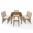 Crosley Furniture Alessia 9-Piece Dining Table in Brown